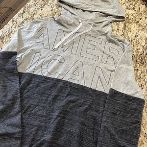 Mens Large Hooded American Eagle Hooded Shirt